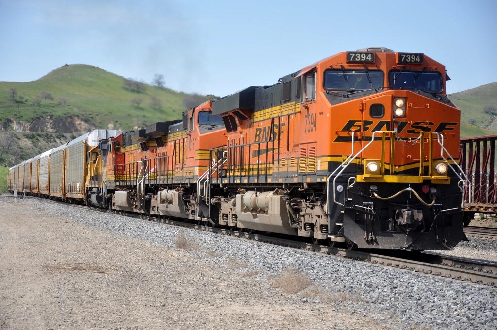 Eastbound vehicle train